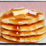 Stack of Pancakes with butter and syrup