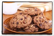 Double Chocolate Walnut Cookies