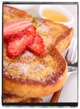 French Toast with butter and berries
