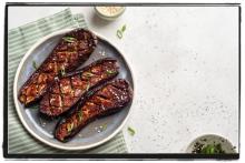 Grilled Eggplant with Sesame Marinade