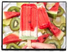 Watermelon Kiwi Popsicles