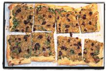 Rustic Leek, Spinach, and Sun Dried Tomato Tart